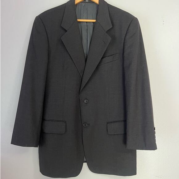 Valentino Uomo Suit Jacket Blazer Men's Dark Gray 50R - Picture 1 of 9